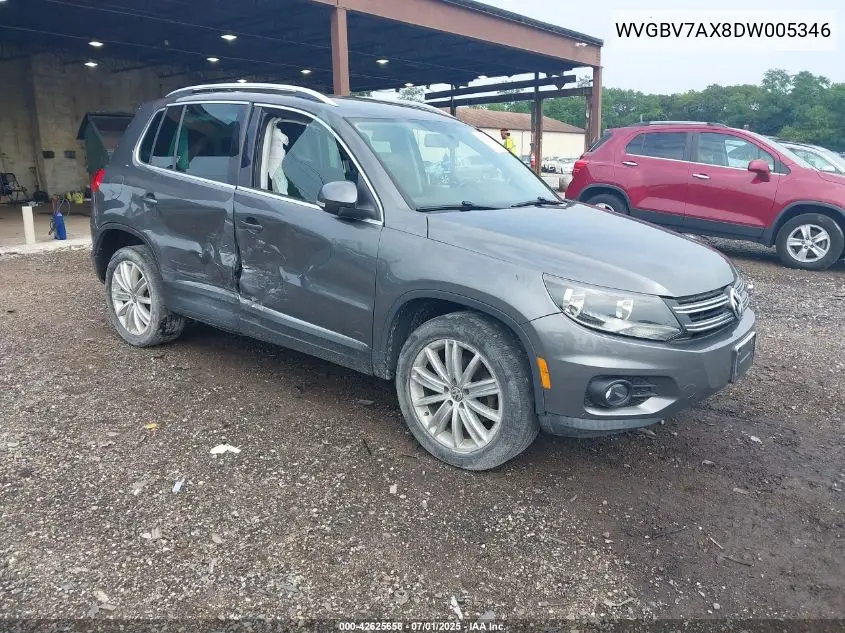 2013 Volkswagen Tiguan Se VIN: WVGBV7AX8DW005346 Lot: 42625658