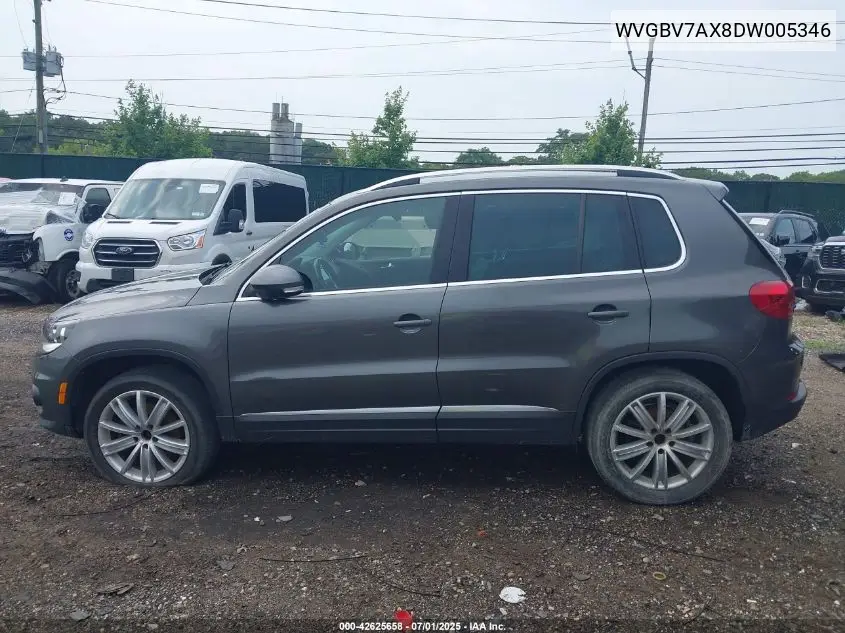 2013 Volkswagen Tiguan Se VIN: WVGBV7AX8DW005346 Lot: 42625658