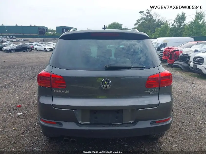 2013 Volkswagen Tiguan Se VIN: WVGBV7AX8DW005346 Lot: 42625658