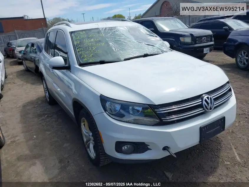 2014 Volkswagen Tiguan Comfortline/Highline/Trendline VIN: WVGJV3AX6EW595214 Lot: 12302652