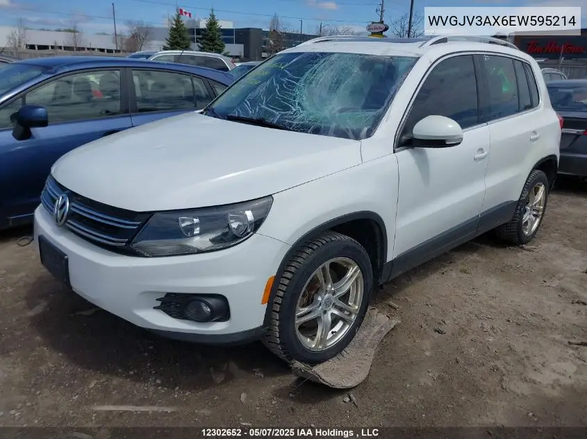 2014 Volkswagen Tiguan Comfortline/Highline/Trendline VIN: WVGJV3AX6EW595214 Lot: 12302652