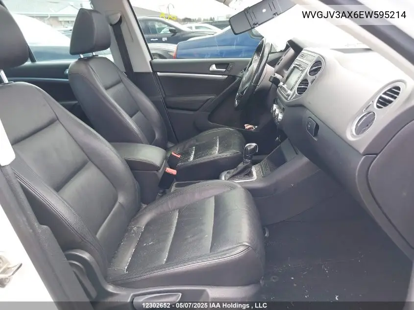 2014 Volkswagen Tiguan Comfortline/Highline/Trendline VIN: WVGJV3AX6EW595214 Lot: 12302652