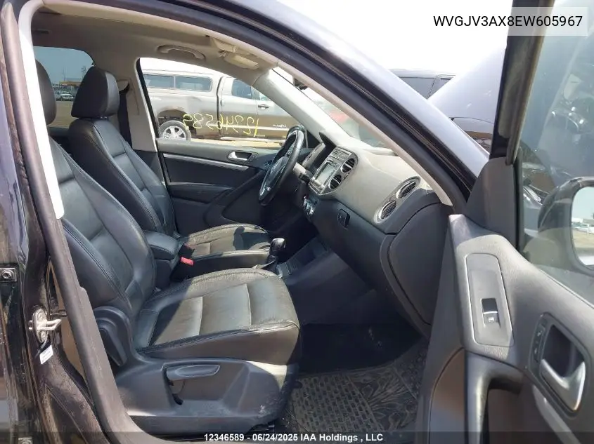 2014 Volkswagen Tiguan Comfortline/Highline/Trendline VIN: WVGJV3AX8EW605967 Lot: 12346589