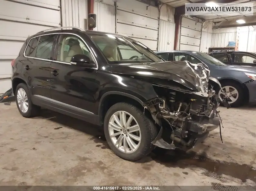 2014 Volkswagen Tiguan Sel VIN: WVGAV3AX1EW531873 Lot: 41615617