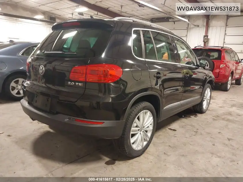 2014 Volkswagen Tiguan Sel VIN: WVGAV3AX1EW531873 Lot: 41615617