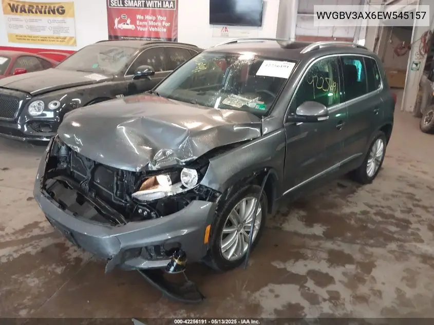 2014 Volkswagen Tiguan Sel VIN: WVGBV3AX6EW545157 Lot: 42256191