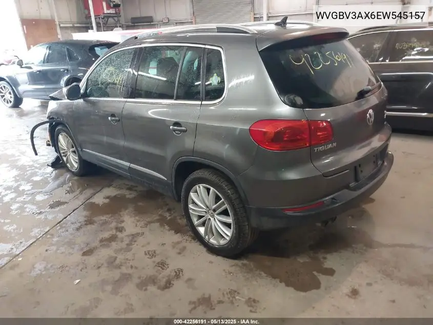 2014 Volkswagen Tiguan Sel VIN: WVGBV3AX6EW545157 Lot: 42256191