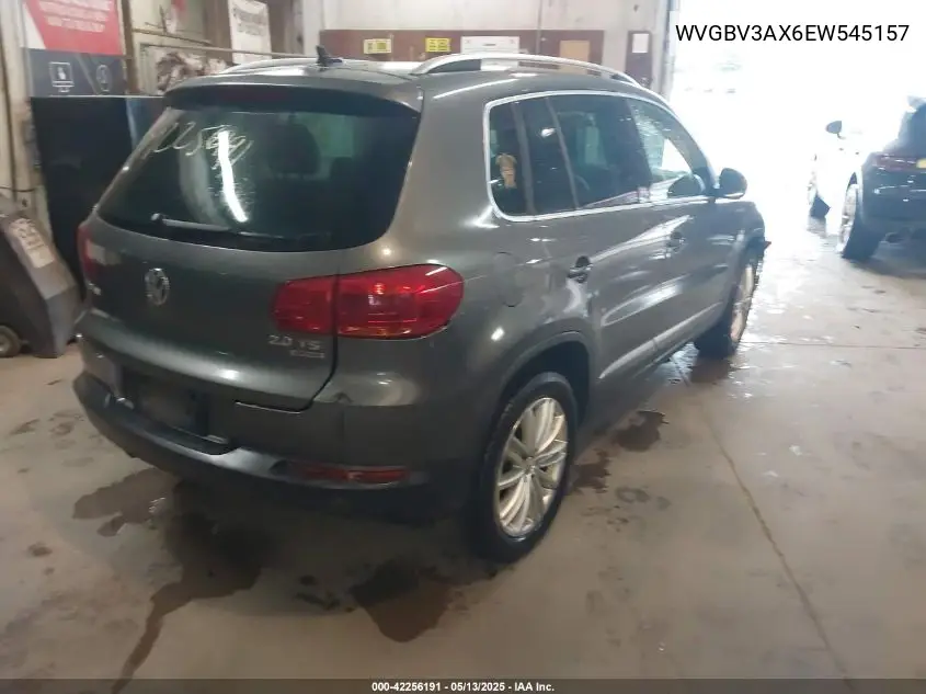 2014 Volkswagen Tiguan Sel VIN: WVGBV3AX6EW545157 Lot: 42256191
