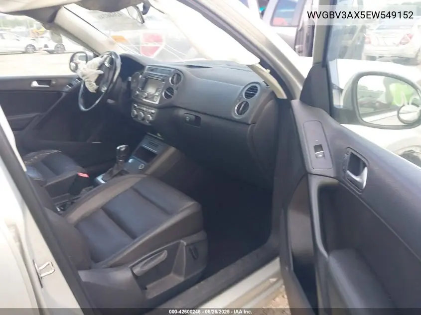 2014 Volkswagen Tiguan Sel VIN: WVGBV3AX5EW549152 Lot: 42600246