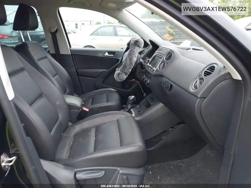 2014 Volkswagen Tiguan Se VIN: WVGBV3AX1EW576722 Lot: 42631662