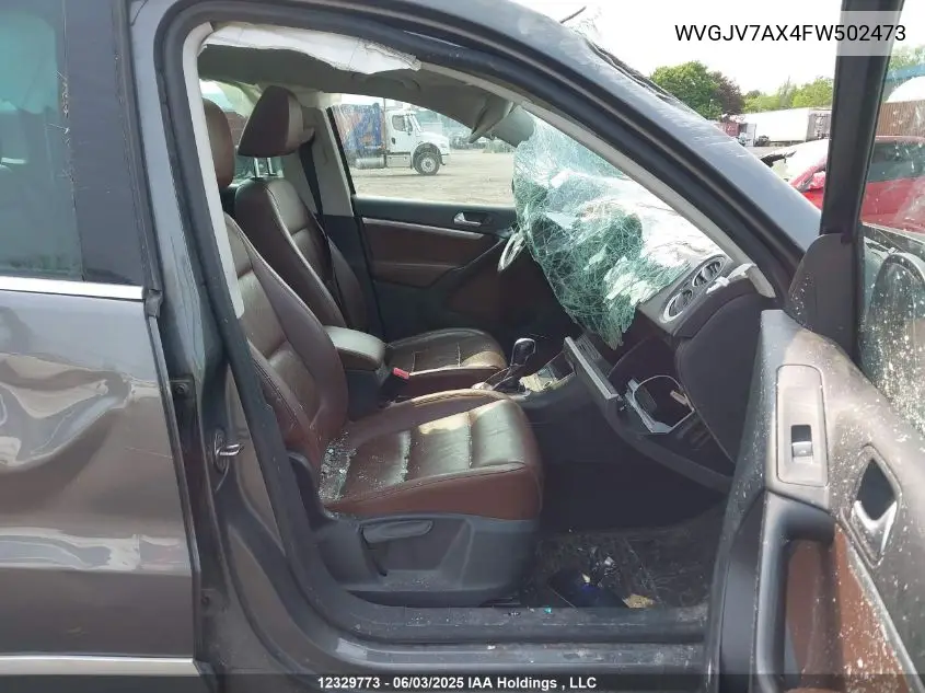 2015 Volkswagen Tiguan Comfortline/Highline/Special Edition/Trendline VIN: WVGJV7AX4FW502473 Lot: 12329773X