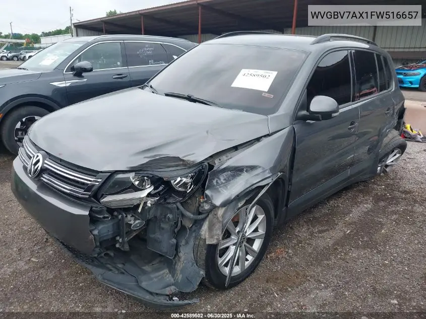 2015 Volkswagen Tiguan Se VIN: WVGBV7AX1FW516657 Lot: 42589502