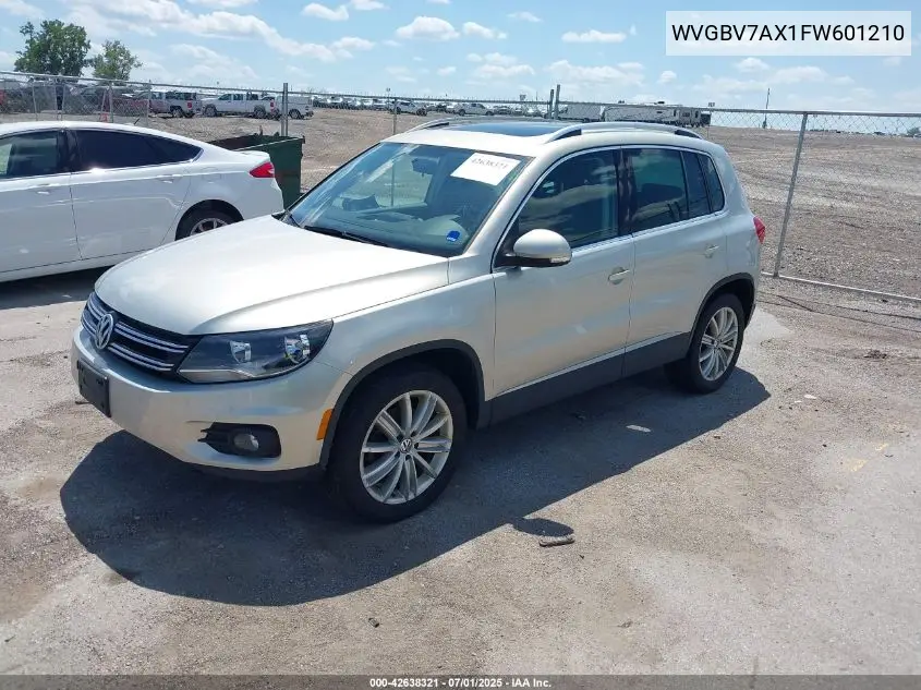 2015 Volkswagen Tiguan Se VIN: WVGBV7AX1FW601210 Lot: 42638321