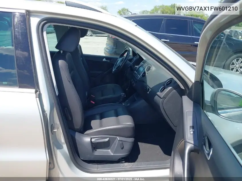 2015 Volkswagen Tiguan Se VIN: WVGBV7AX1FW601210 Lot: 42638321