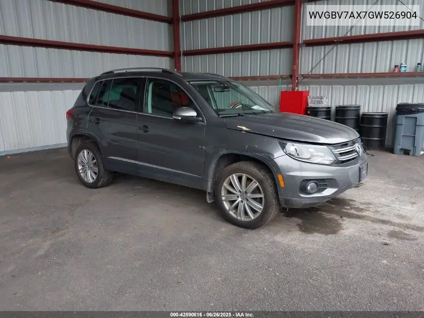 2016 Volkswagen Tiguan Se VIN: WVGBV7AX7GW526904 Lot: 42590816