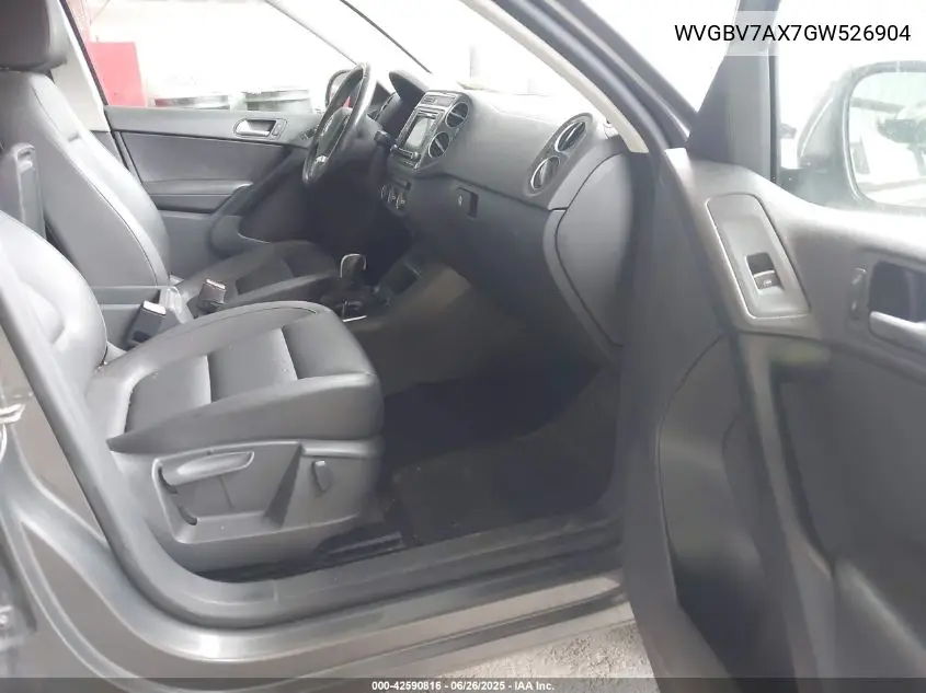 2016 Volkswagen Tiguan Se VIN: WVGBV7AX7GW526904 Lot: 42590816