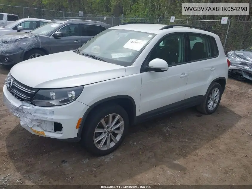 2017 Volkswagen Tiguan 2.0T/2.0T S VIN: WVGBV7AX8HK054298 Lot: 42059711