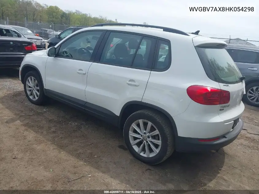 2017 Volkswagen Tiguan 2.0T/2.0T S VIN: WVGBV7AX8HK054298 Lot: 42059711