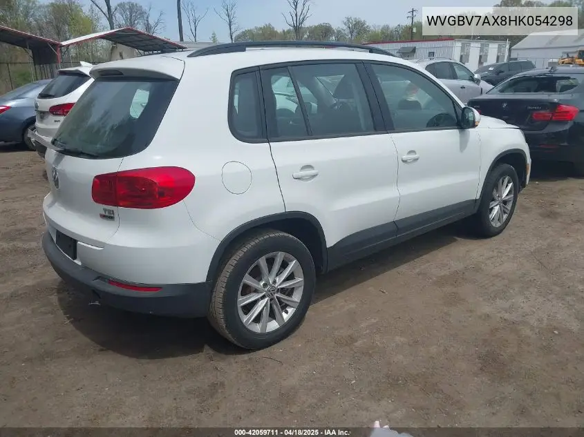 2017 Volkswagen Tiguan 2.0T/2.0T S VIN: WVGBV7AX8HK054298 Lot: 42059711