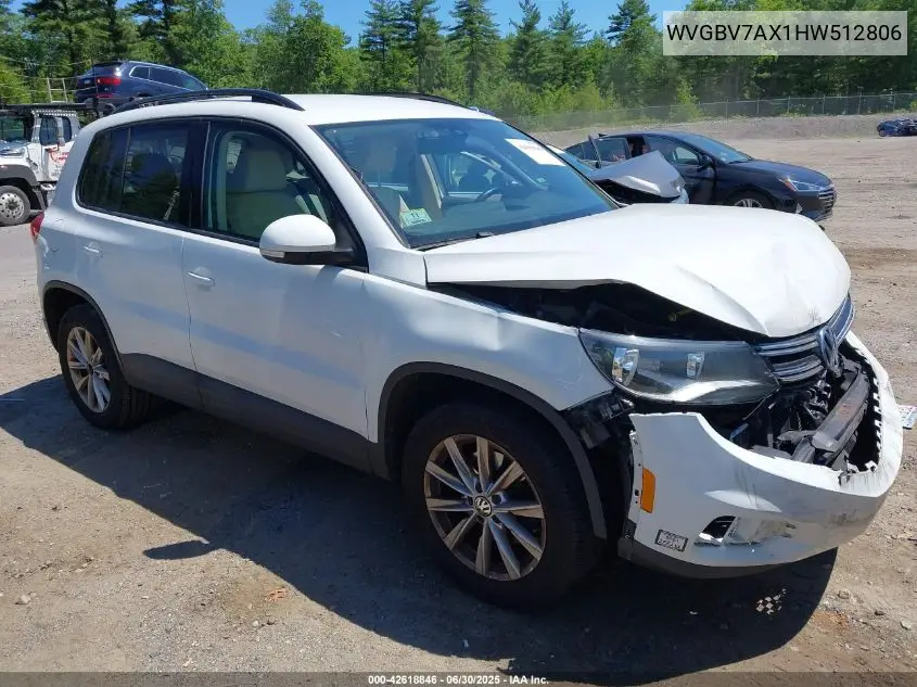 2017 Volkswagen Tiguan 2.0T S VIN: WVGBV7AX1HW512806 Lot: 42618846