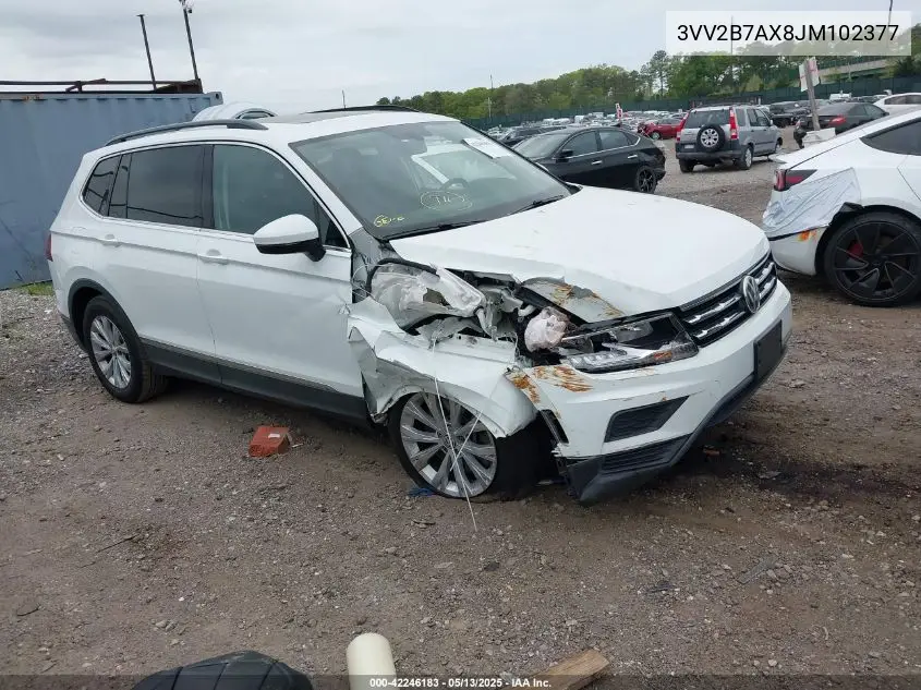 2018 Volkswagen Tiguan 2.0T Se/2.0T Sel VIN: 3VV2B7AX8JM102377 Lot: 42246183