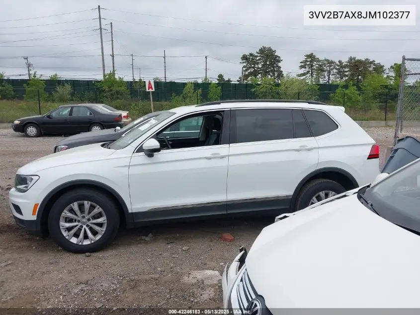 2018 Volkswagen Tiguan 2.0T Se/2.0T Sel VIN: 3VV2B7AX8JM102377 Lot: 42246183
