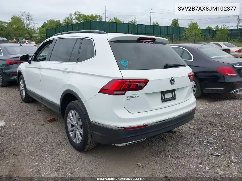 2018 Volkswagen Tiguan 2.0T Se/2.0T Sel VIN: 3VV2B7AX8JM102377 Lot: 42246183