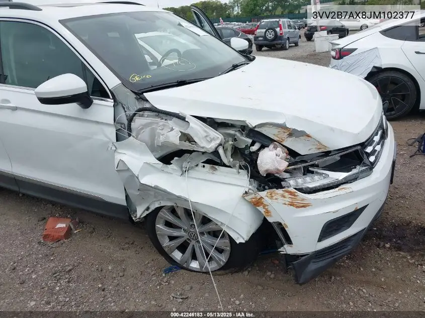 2018 Volkswagen Tiguan 2.0T Se/2.0T Sel VIN: 3VV2B7AX8JM102377 Lot: 42246183