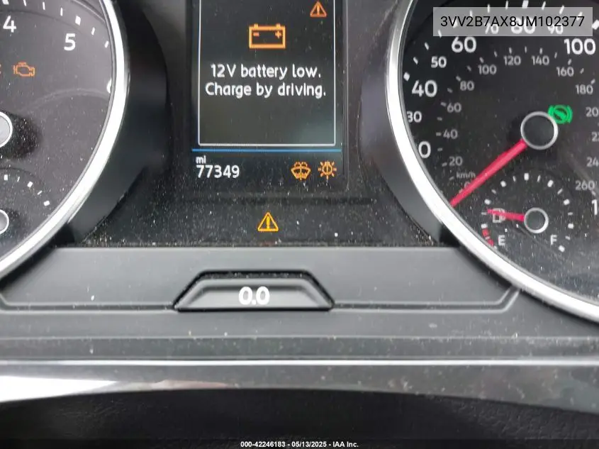 2018 Volkswagen Tiguan 2.0T Se/2.0T Sel VIN: 3VV2B7AX8JM102377 Lot: 42246183