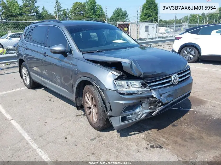 2018 Volkswagen Tiguan 2.0T Se/2.0T Sel VIN: 3VV3B7AX6JM015954 Lot: 42615455
