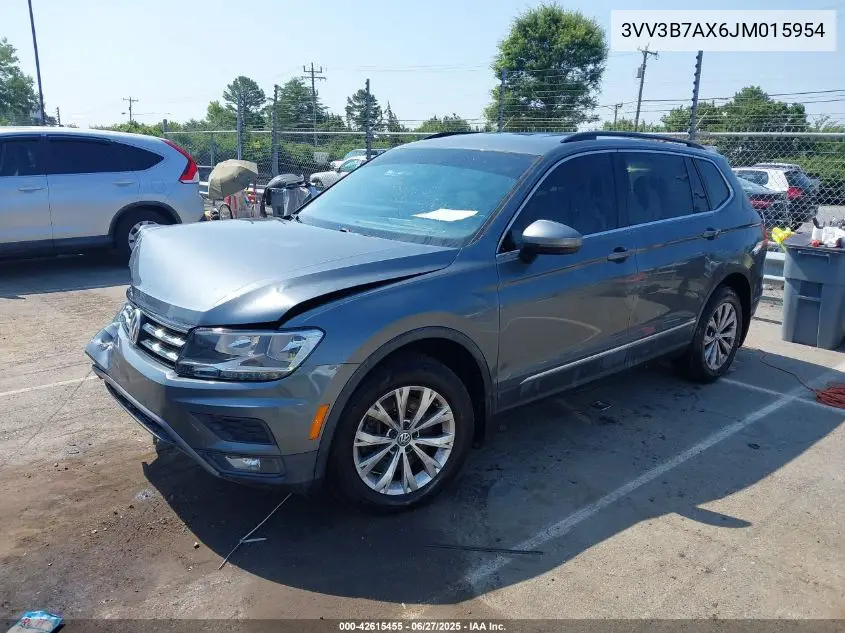 2018 Volkswagen Tiguan 2.0T Se/2.0T Sel VIN: 3VV3B7AX6JM015954 Lot: 42615455
