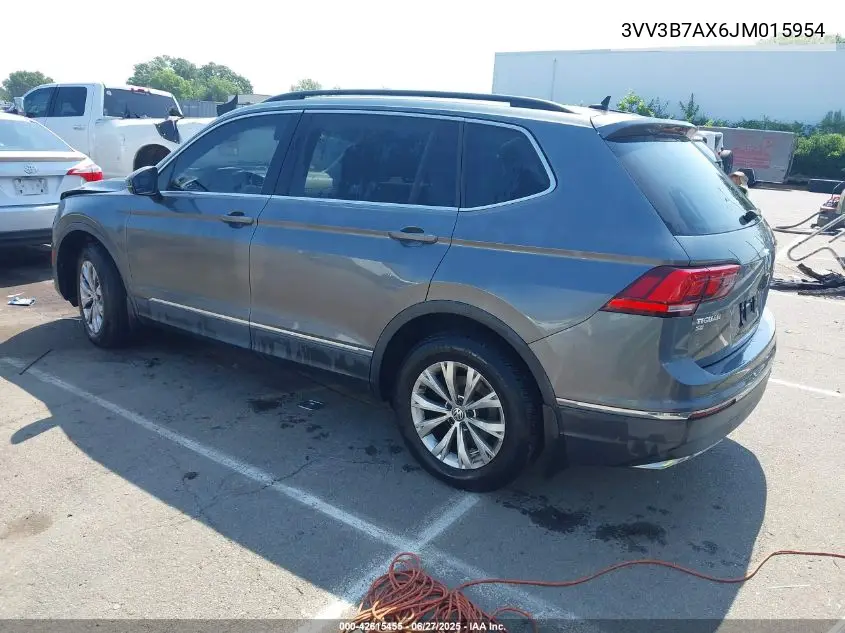 2018 Volkswagen Tiguan 2.0T Se/2.0T Sel VIN: 3VV3B7AX6JM015954 Lot: 42615455