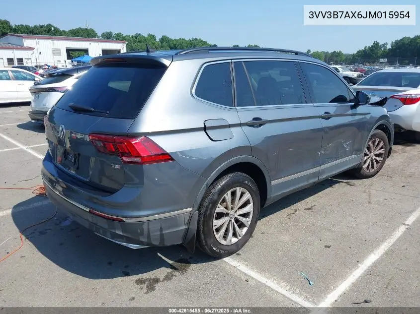 2018 Volkswagen Tiguan 2.0T Se/2.0T Sel VIN: 3VV3B7AX6JM015954 Lot: 42615455