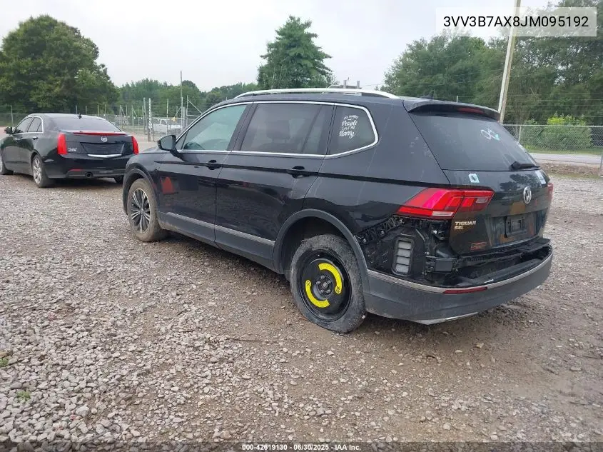 2018 Volkswagen Tiguan 2.0T Se/2.0T Sel VIN: 3VV3B7AX8JM095192 Lot: 42619130