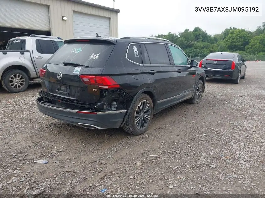 2018 Volkswagen Tiguan 2.0T Se/2.0T Sel VIN: 3VV3B7AX8JM095192 Lot: 42619130