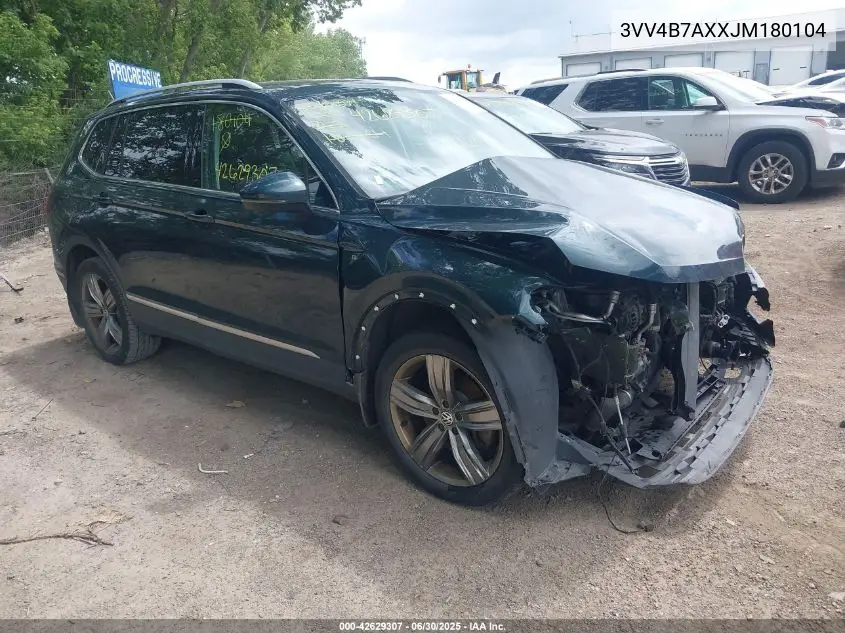 2018 Volkswagen Tiguan 2.0T Sel Premium VIN: 3VV4B7AXXJM180104 Lot: 42629307