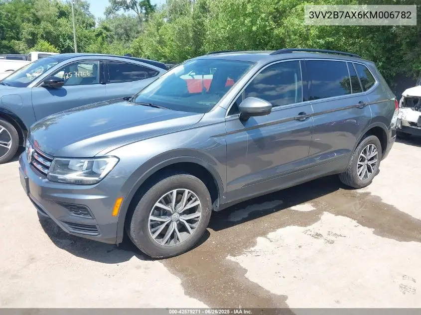 2019 Volkswagen Tiguan 2.0T Se/2.0T Sel/2.0T Sel R-Line/2.0T Sel R-Line Black VIN: 3VV2B7AX6KM006782 Lot: 42579271