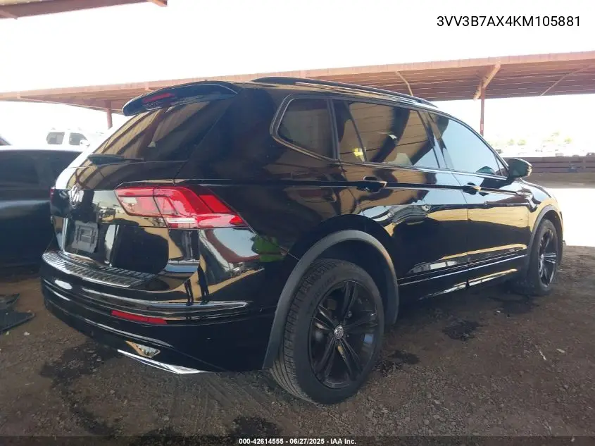2019 Volkswagen Tiguan 2.0T Se/2.0T Sel/2.0T Sel R-Line/2.0T Sel R-Line Black VIN: 3VV3B7AX4KM105881 Lot: 42614555