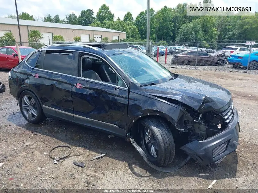 2020 Volkswagen Tiguan 2.0T Se/2.0T Se R-Line Black/2.0T Sel VIN: 3VV2B7AX1LM039691 Lot: 42632807