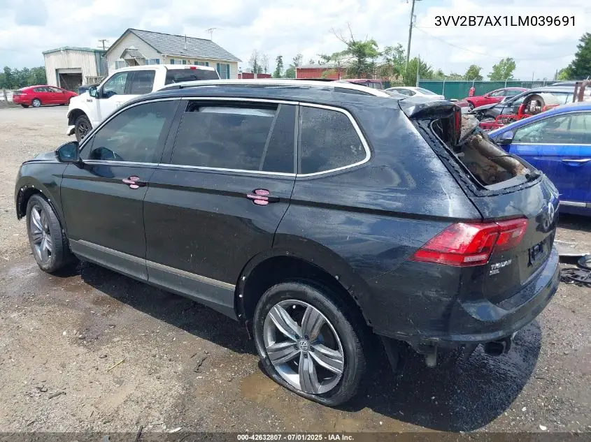 2020 Volkswagen Tiguan 2.0T Se/2.0T Se R-Line Black/2.0T Sel VIN: 3VV2B7AX1LM039691 Lot: 42632807