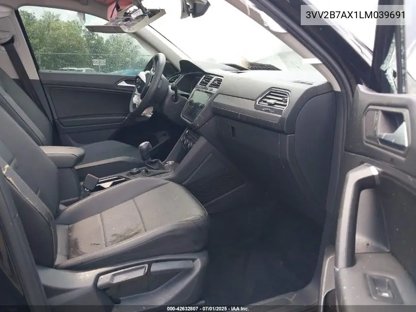 2020 Volkswagen Tiguan 2.0T Se/2.0T Se R-Line Black/2.0T Sel VIN: 3VV2B7AX1LM039691 Lot: 42632807
