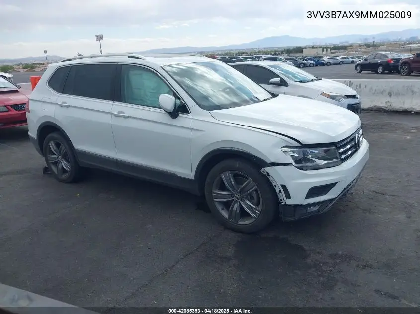 2021 Volkswagen Tiguan 2.0T Se/2.0T Se R-Line Black/2.0T Sel VIN: 3VV3B7AX9MM025009 Lot: 42085353