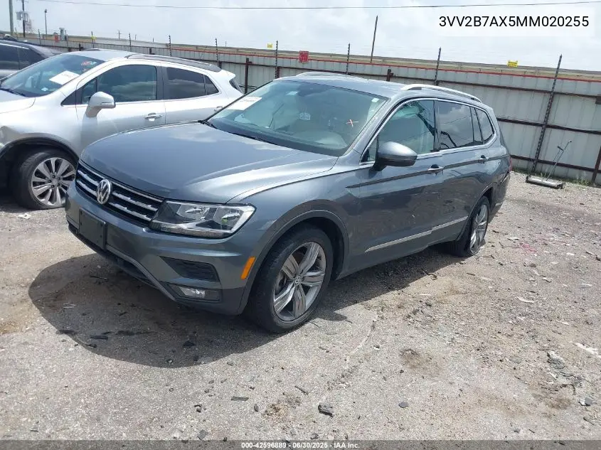 2021 Volkswagen Tiguan 2.0T Se/2.0T Se R-Line Black/2.0T Sel VIN: 3VV2B7AX5MM020255 Lot: 42596889