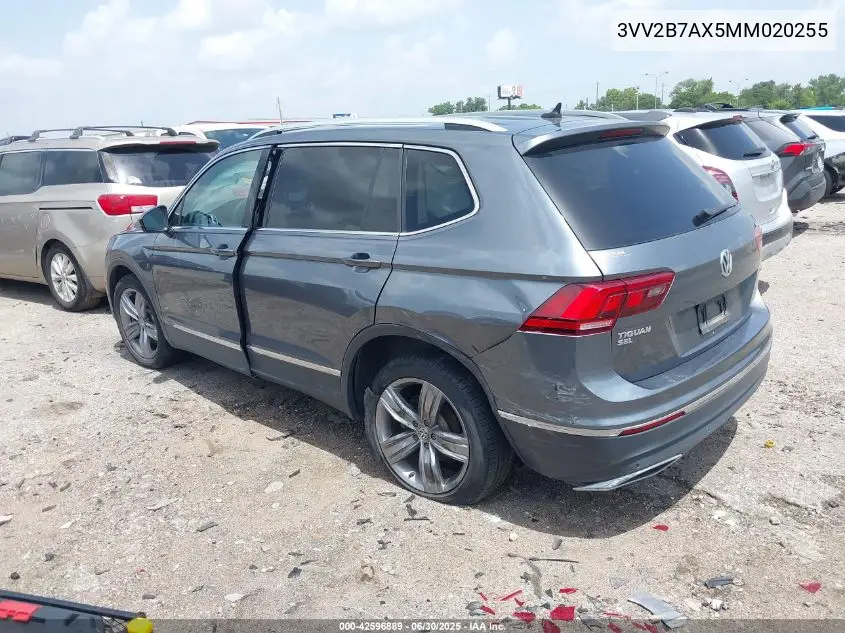 2021 Volkswagen Tiguan 2.0T Se/2.0T Se R-Line Black/2.0T Sel VIN: 3VV2B7AX5MM020255 Lot: 42596889