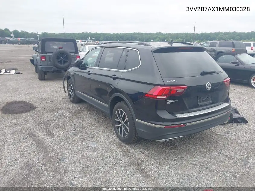 2021 Volkswagen Tiguan 2.0T Se/2.0T Se R-Line Black/2.0T Sel VIN: 3VV2B7AX1MM030328 Lot: 42597292