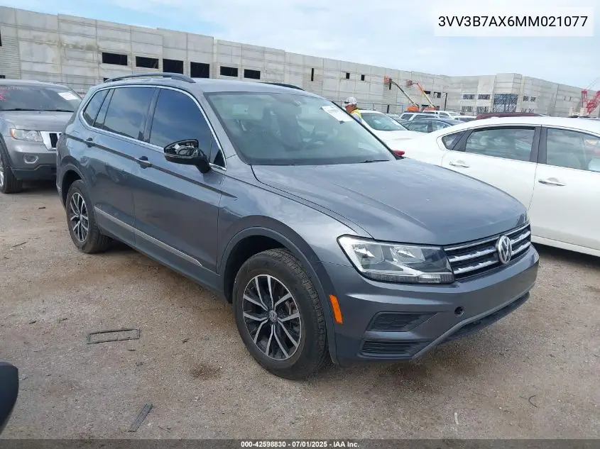 2021 Volkswagen Tiguan 2.0T Se/2.0T Se R-Line Black/2.0T Sel VIN: 3VV3B7AX6MM021077 Lot: 42598830