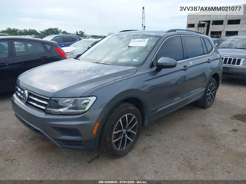 2021 Volkswagen Tiguan 2.0T Se/2.0T Se R-Line Black/2.0T Sel VIN: 3VV3B7AX6MM021077 Lot: 42598830