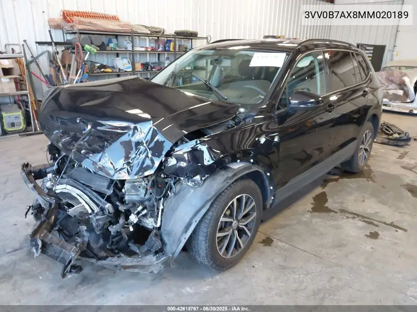 2021 Volkswagen Tiguan 2.0T S VIN: 3VV0B7AX8MM020189 Lot: 42615767
