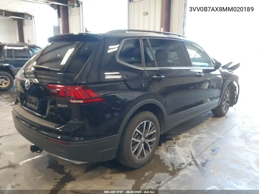 2021 Volkswagen Tiguan 2.0T S VIN: 3VV0B7AX8MM020189 Lot: 42615767