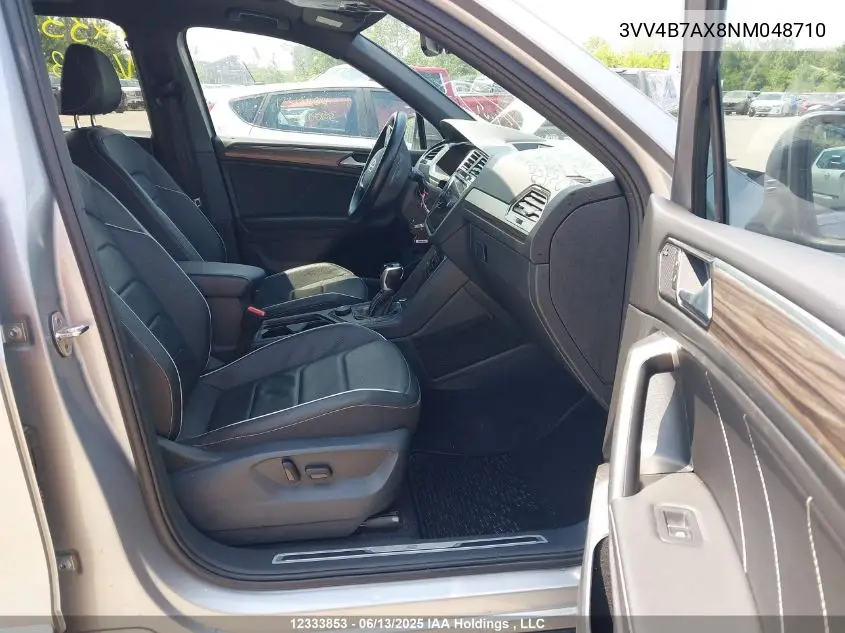 2022 Volkswagen Tiguan Sel R-Line VIN: 3VV4B7AX8NM048710 Lot: 12333853